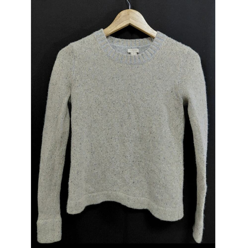 J.Crew Lambs Wool Blend Sweater Gray Knit Women Size XS